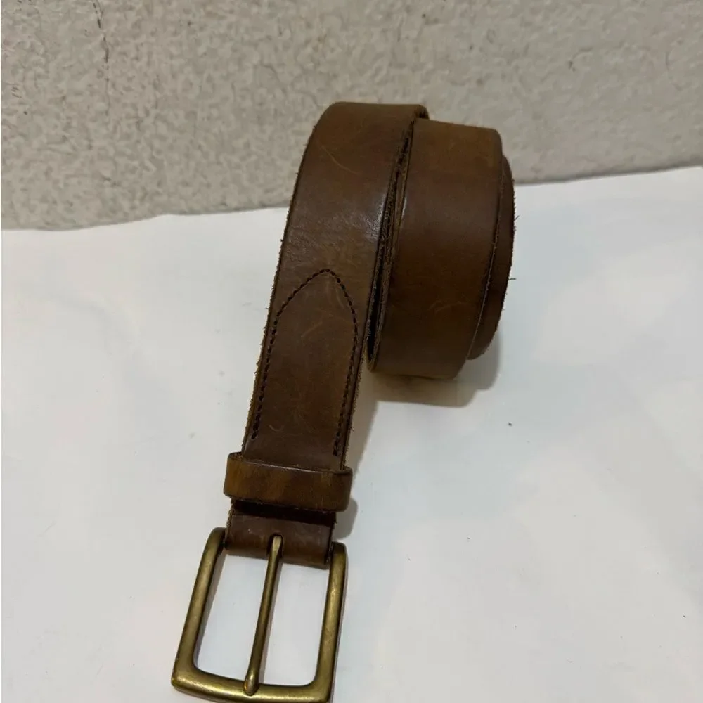 Vintage Greatland  mens genuine belt brown size XL